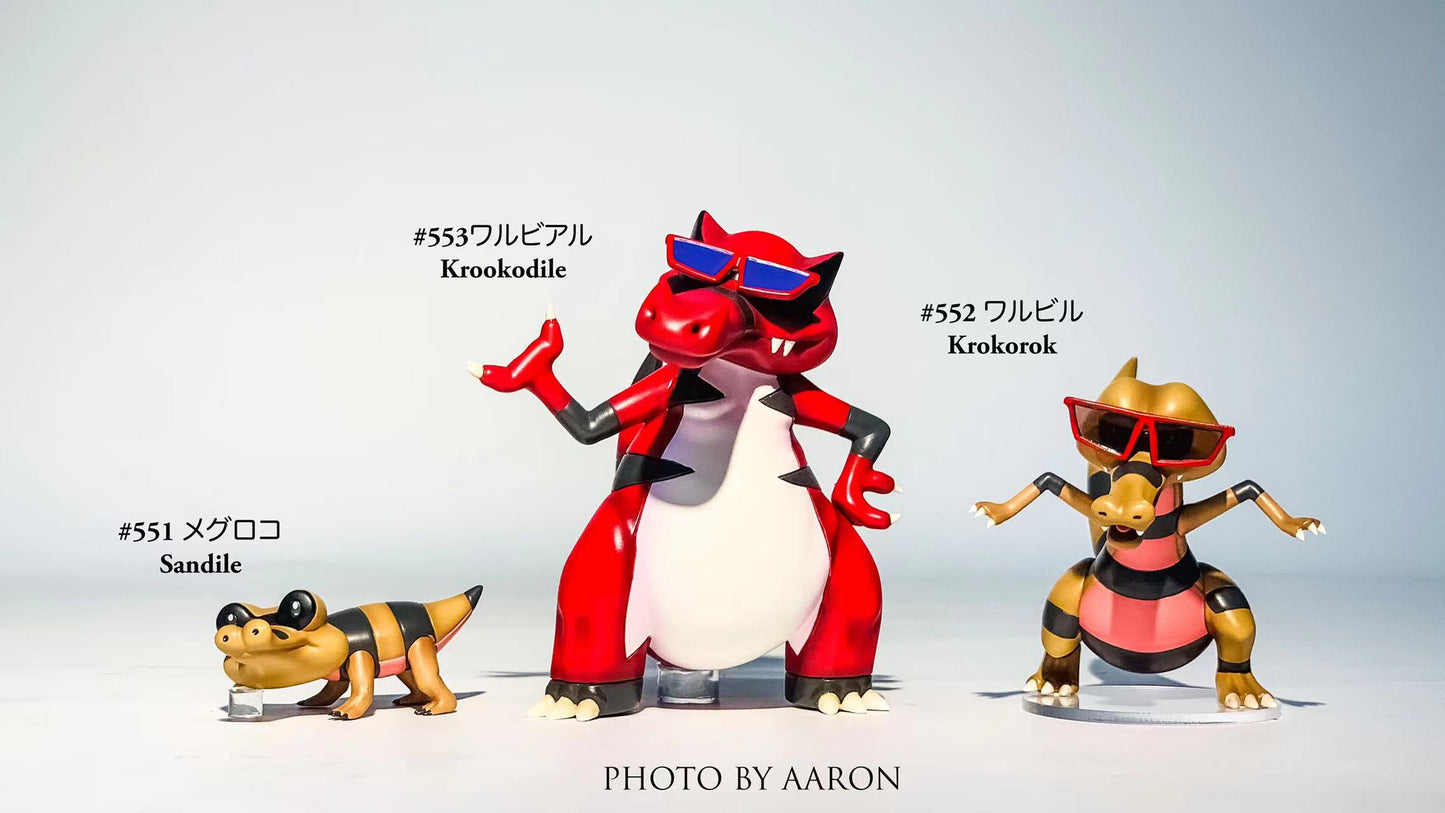 〖In Stock〗Pokemon Scale World Sandile Krokorok Krookodile #551 #552 #53 1:20 - Trainer House Studio