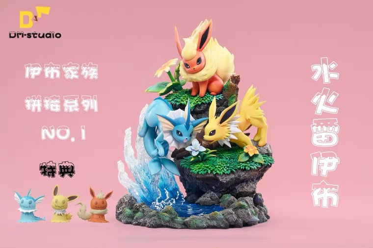 Pokémon Eeveelutions: Eevee Vaporeon Jolteon Flareon 