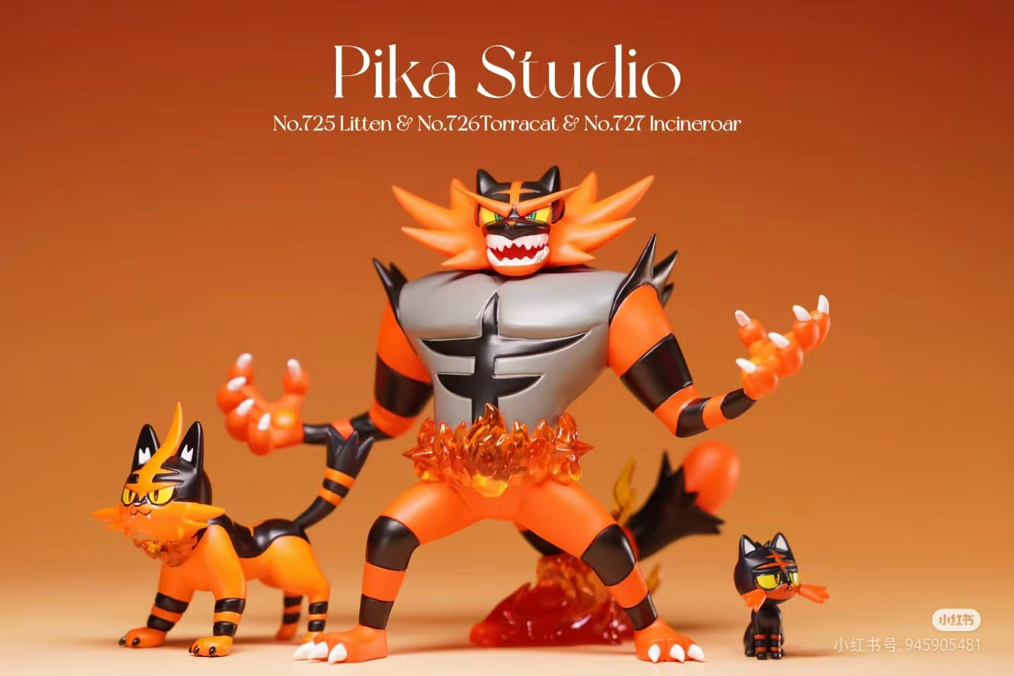 〖Make Up The Balance〗Pokemon Scale World Litten Torracat Incineroar #725 #726 #727 1:20 - Pika Studio