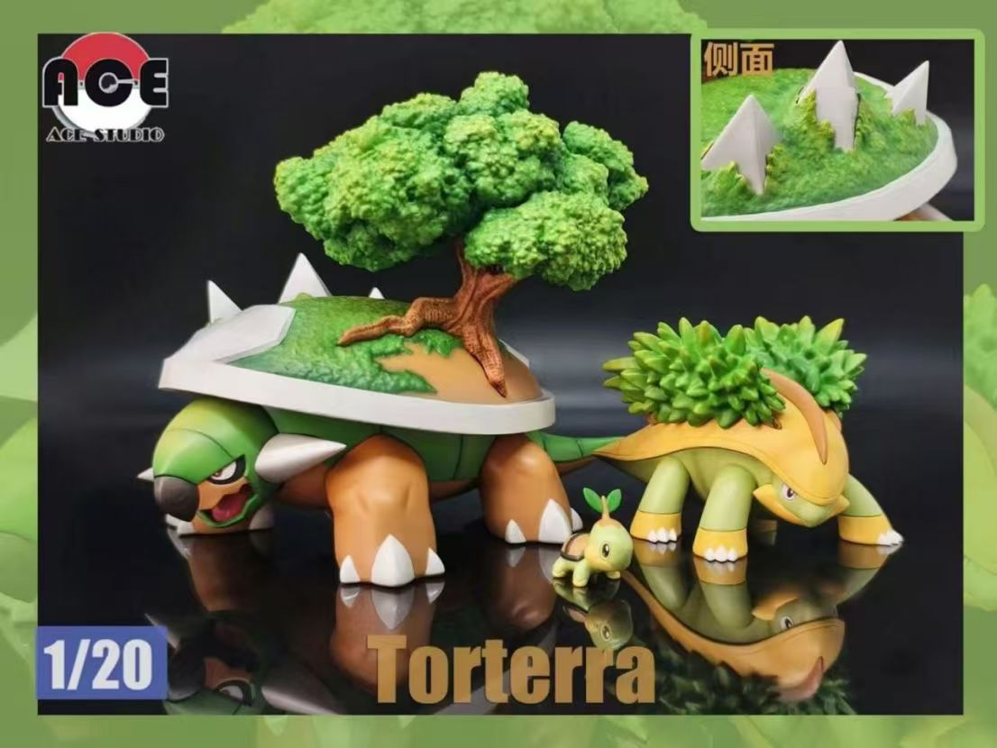 〖 Pre-order〗Pokemon Scale World Turtwig Grotle Torterra  #387 #388 #389 1:20 - ACE Studio