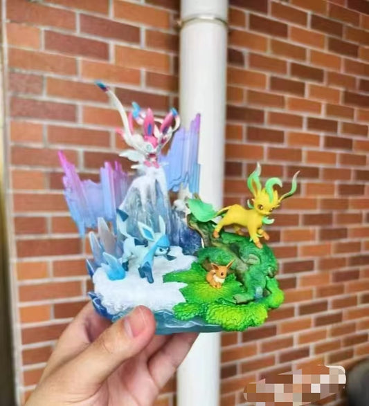 〖In Stock〗Pokemon Scale World Eevee Leafeon Glaceon Sylveon #133 #470 #471 #700 1:20 - DCG Studio