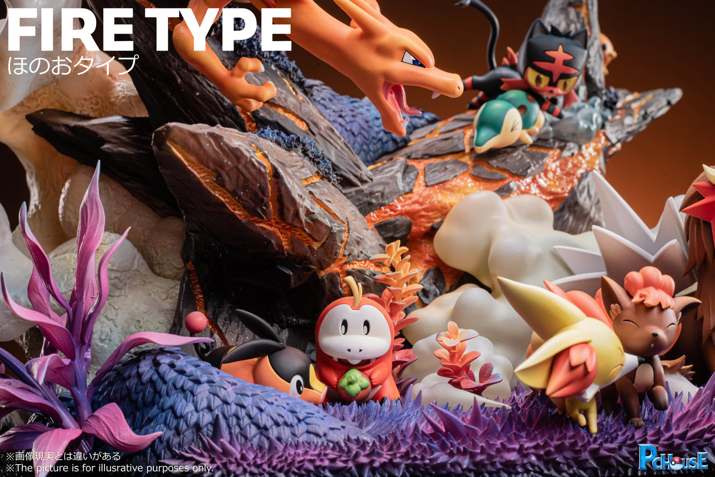 〖Sold Out〗Pokemon Type Series 06 Fire Type Model Statue Resin - PC House Studio