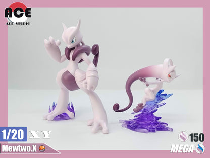 〖 Order Sales〗Pokemon Scale World  Mega Mewtwo X &  Mega Mewtwo Y #150 1:20  - ACE Studio
