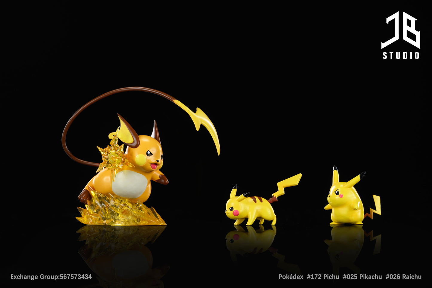 〖 Pre-order〗Pokemon Scale World  Pikachu Raichu Pichu #025 #026 #172 1:20  - JB Studio