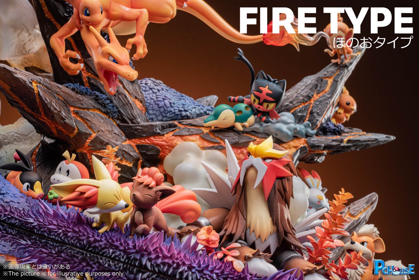 〖Sold Out〗Pokemon Type Series 06 Fire Type Model Statue Resin - PC House Studio