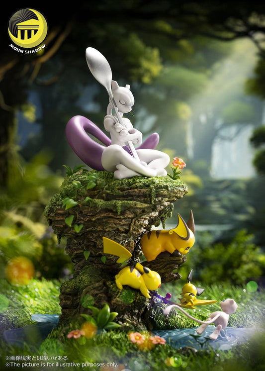 〖Pre-order〗Pokemon Mewtwo Family Model Statue Resin  - Moon shadow Studio