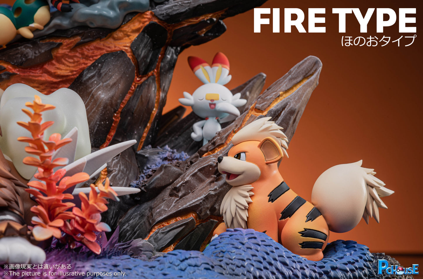 〖Sold Out〗Pokemon Type Series 06 Fire Type Model Statue Resin - PC House Studio