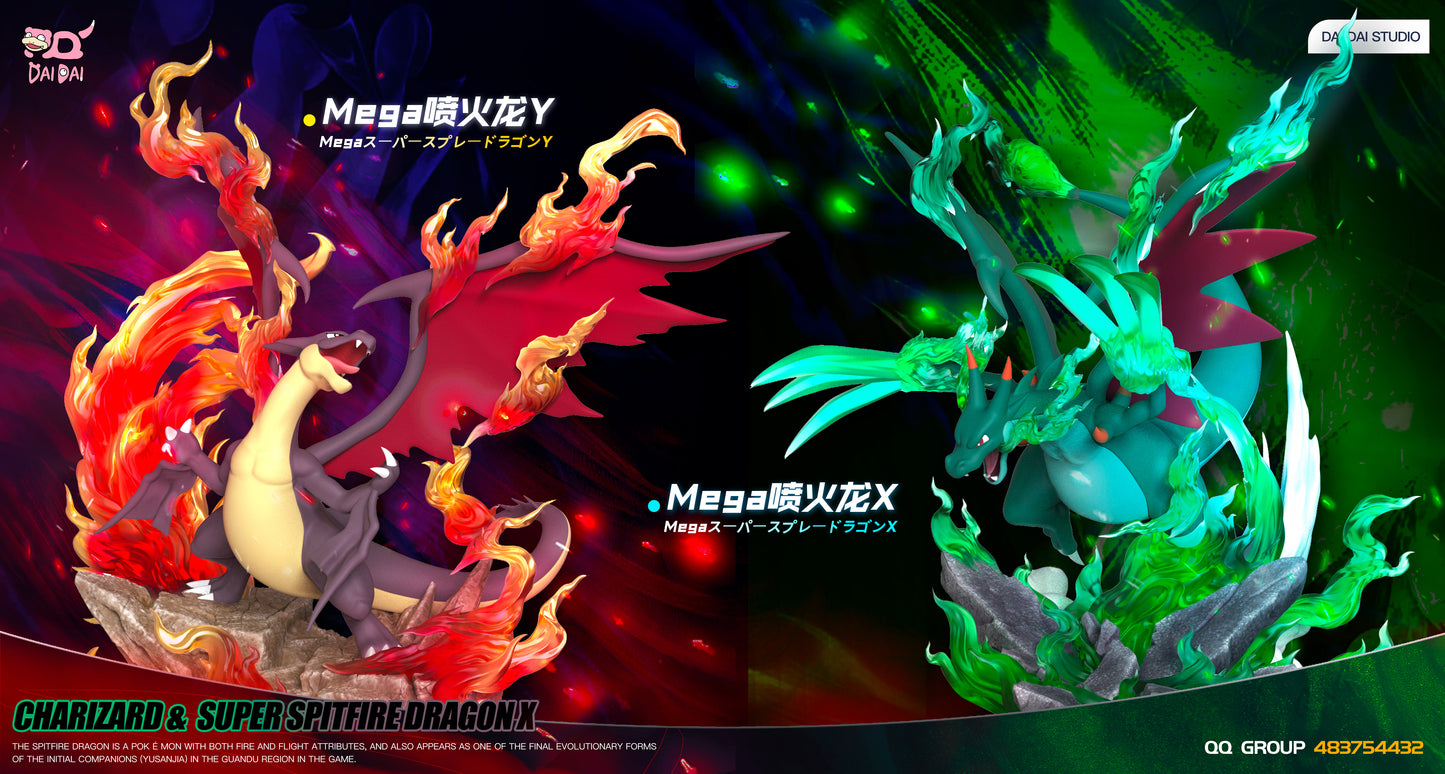 〖 Sold Out〗Pokemon Scale World Mega Charizard X & Mega Charizard Y 1:20 #006 - DaiDai Studio