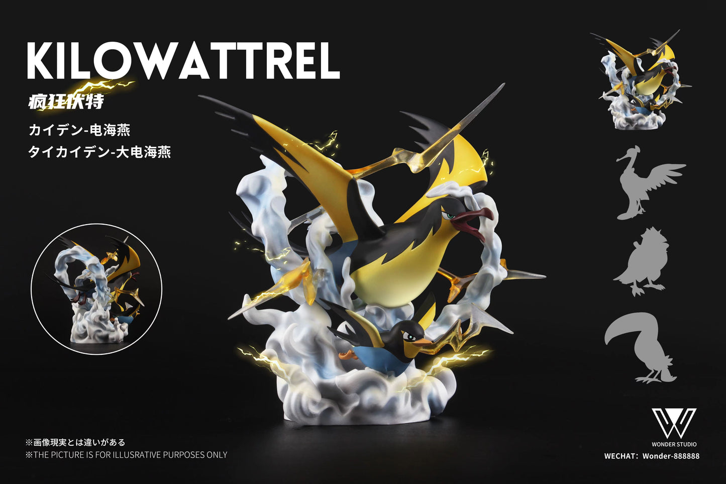 〖Sold Out〗Pokemon Scale World Wattrel Kilowattrel #940 #941 1:20 - Wonder Studio