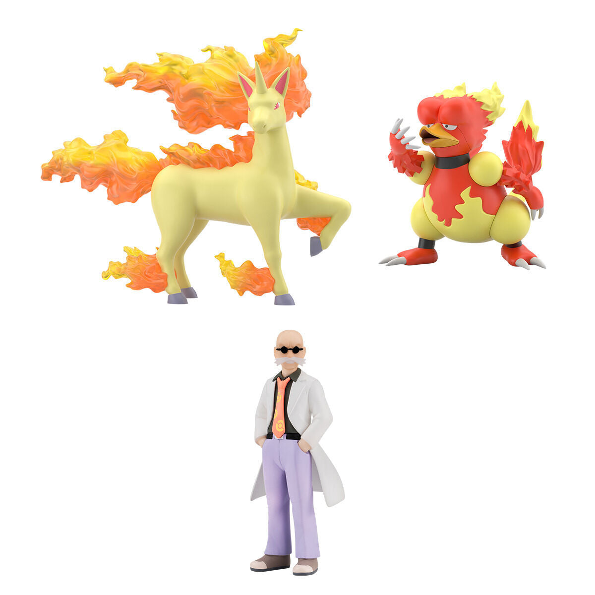 〖In Stock〗Pokemon Scale World Blaine & Magmar & Rapidash Figure 1:20 - Bandai