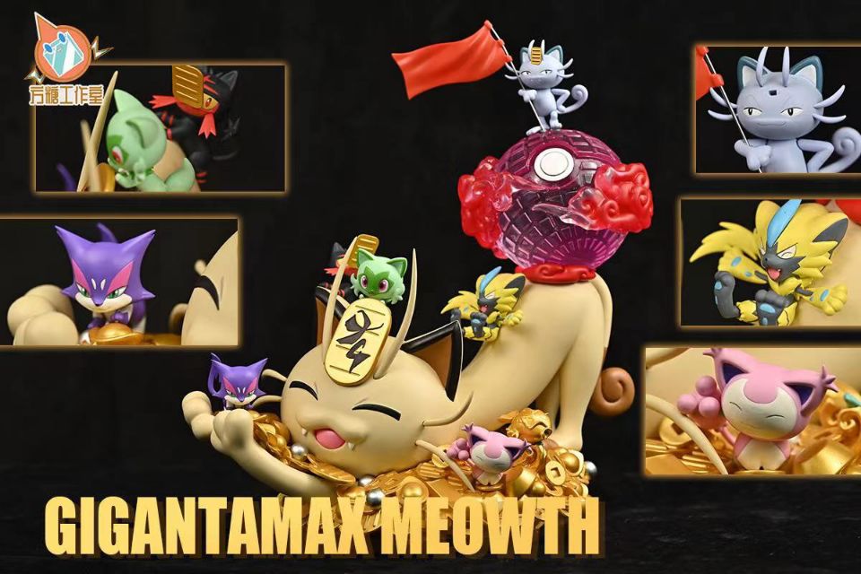 〖Sold Out〗Pokemon Dynamax Meowth Model Statue Resin - FT Studio