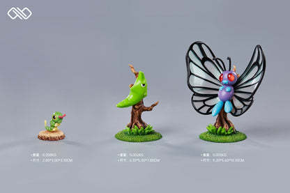 〖Pre-order〗Pokemon Scale World Caterpie Metapod Butterfree #010 #011 #012 1:20 - ♾️ Studio