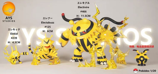 〖Sold Out〗Pokemon Scale World Elekid Electabuzz Electivire #235 #125 #466 1:20 - AYS Studio