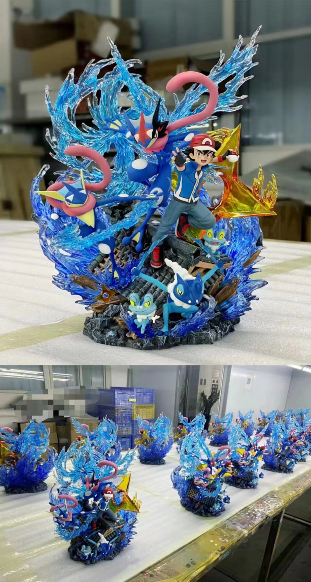 〖Sold Out〗Pokemon ASH & Greninja Family Model Statue Resin - EGG Studio