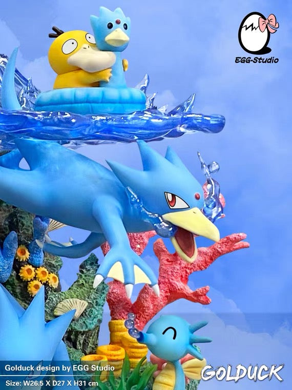 〖Sold Out〗Pokemon Golduck Family Model Statue Resin - EGG Studio