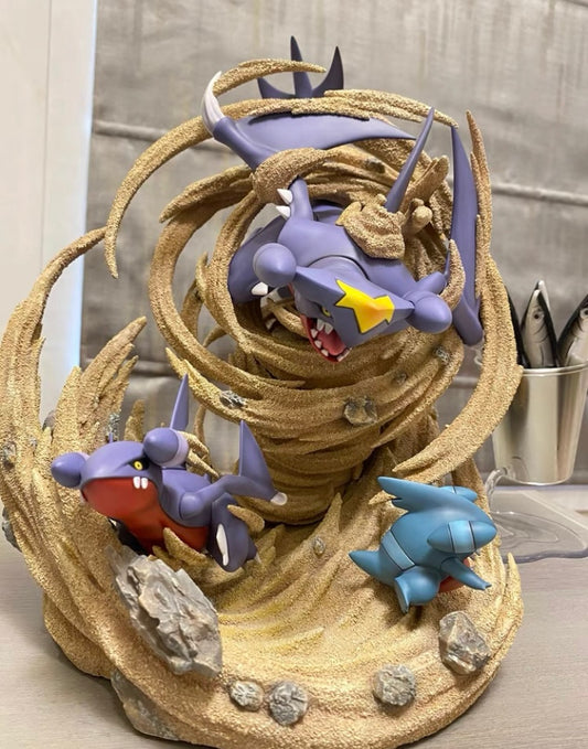 〖Sold Out〗Pokemon Garchomp family Model Statue Resin - Fantasy Studios