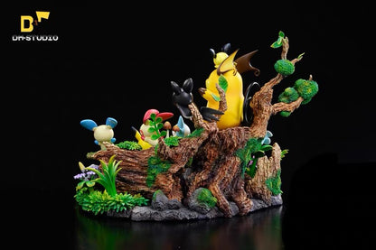 〖Sold Out〗Pokemon Pikachu Family Model Statue Resin - DM Studio