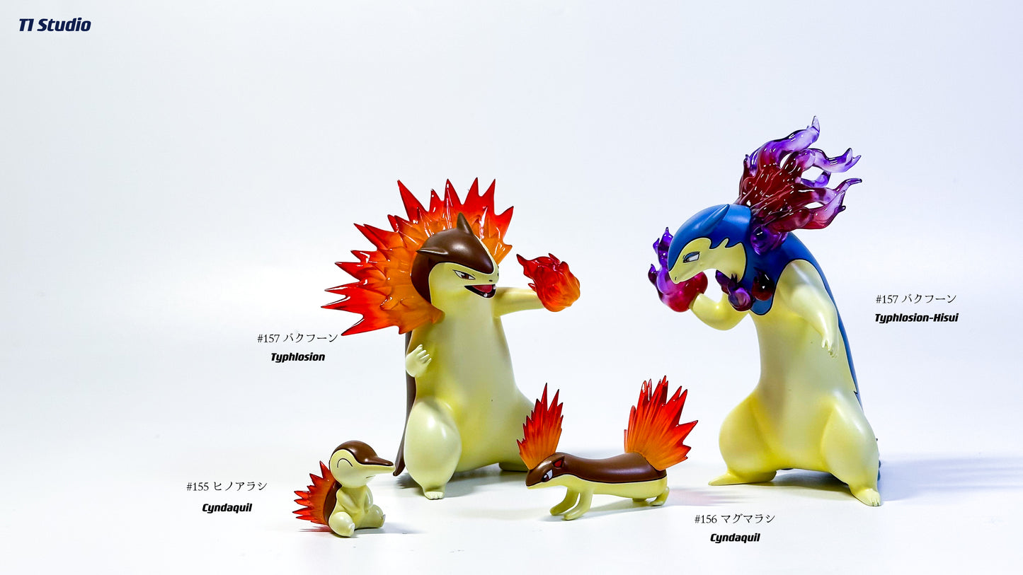 〖In Stock〗Pokemon Scale World Cyndaquil Quilava Typhlosion Hisui Typhlosion #155 #156 #157 1:20 - T1 Studio