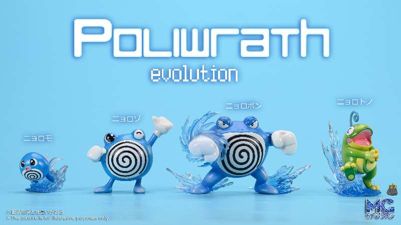 〖Sold Out〗Pokemon Scale World Poliwag Poliwhirl Poliwrath Politoed #060 #061 #062 #186 1:20 - MG Studio