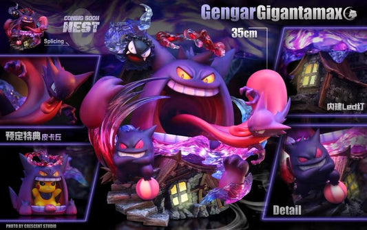 〖Make Up The Balance〗Pokemon Gengar Gigantamax Model Statue Resin  - CRESCENT Studio