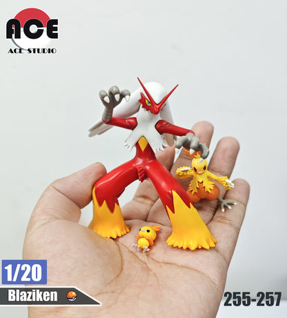〖Sold Out〗Pokemon Scale World Shiny Torchic Combusken Blaziken #255 #256 #257 1:20 - ACE Studio