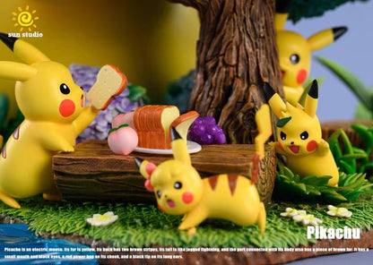 〖Sold Out〗Pokemon Pikachu Family Model Statue Resin - SUN Studio