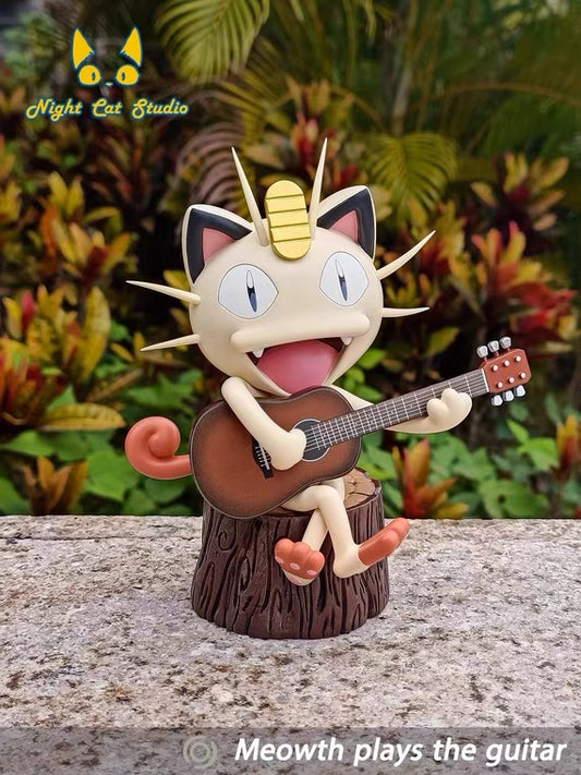 〖Pre-order〗Pokémon Peripheral Products Meowth Plays The Guitar- Night Cat Studio