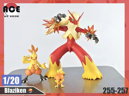 〖In Stock〗Pokemon Scale World Torchic Combusken Blaziken #255 #256 #257 1:20 - ACE Studio