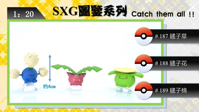 〖Sold Out〗Pokemon Scale World Hoppip Skiploom Jumpluff #187 #188 #189 1:20 - SXG Studio