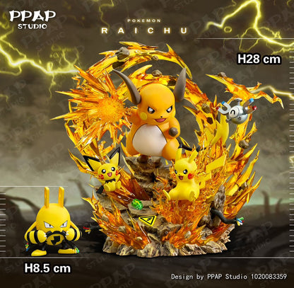 〖Sold Out〗Pokemon pikachu family Model Statue Resin - PPAP Studio