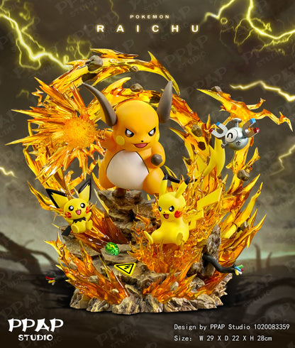 〖Sold Out〗Pokemon pikachu family Model Statue Resin - PPAP Studio