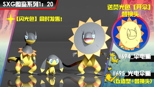 〖 Make Up The Balance〗Pokemon Scale World Helioptile Heliolisk #694 #695 1:20 - SXG Studio