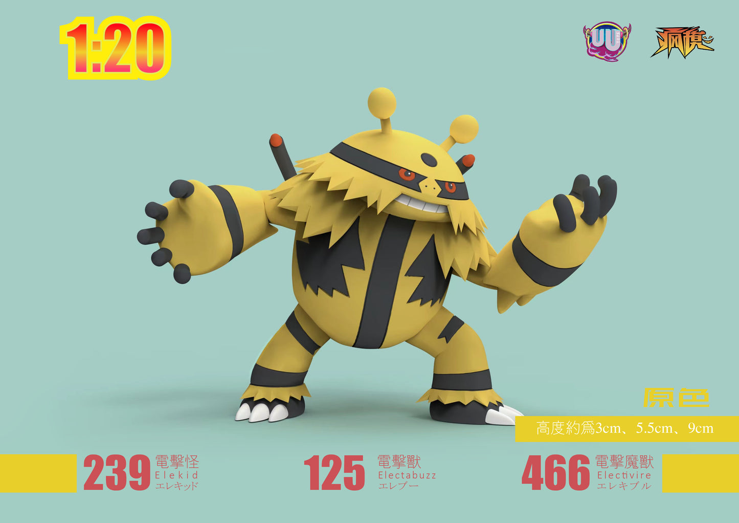 〖Make Up The Balance〗Pokemon Scale World Elekid Electabuzz Electivire #235 #125 #466 1:20 - UU Studio