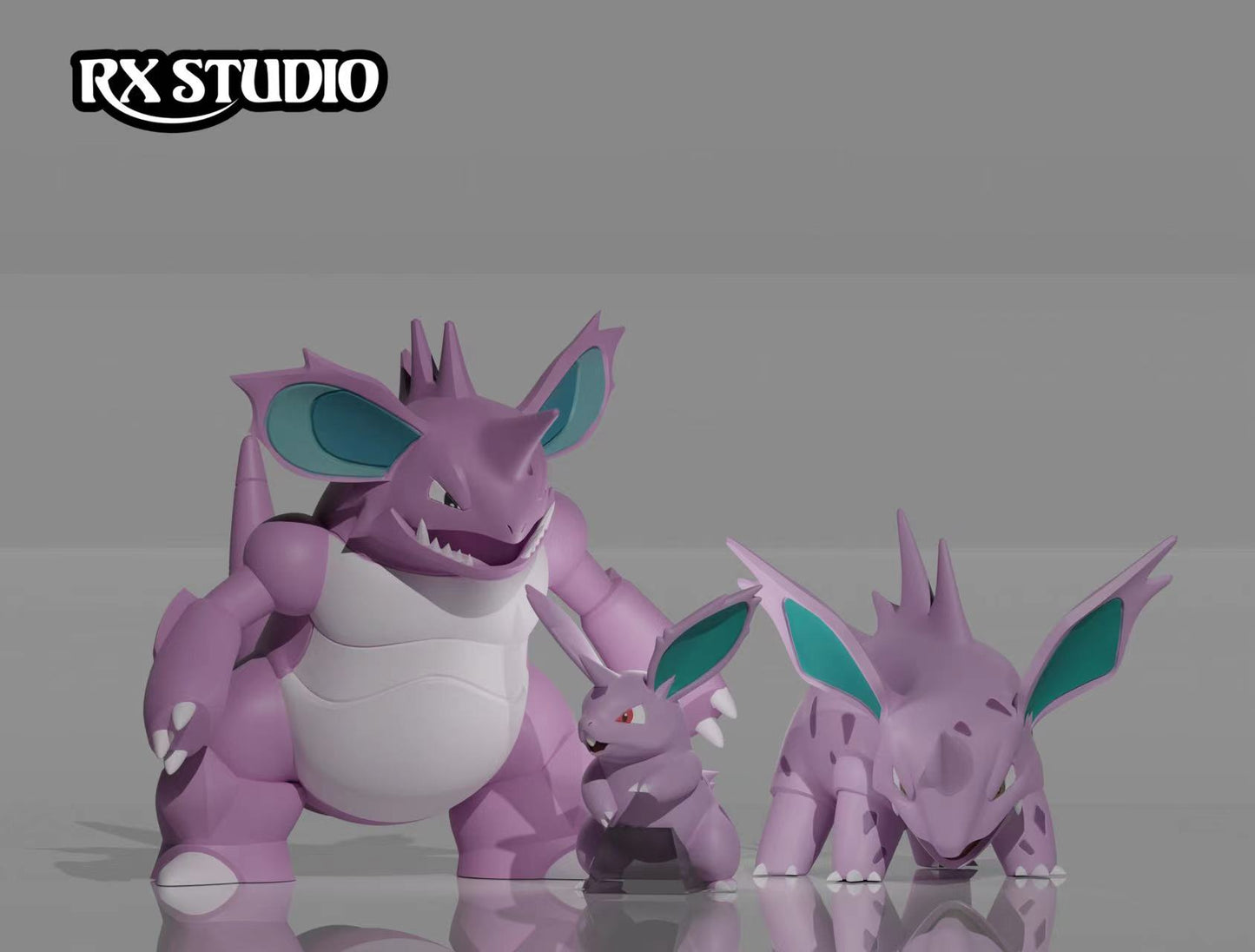〖Sold Out〗Pokemon Scale World Nidoran Nidorino Nidoking #032 #033 #034 1:20 - RX Studio