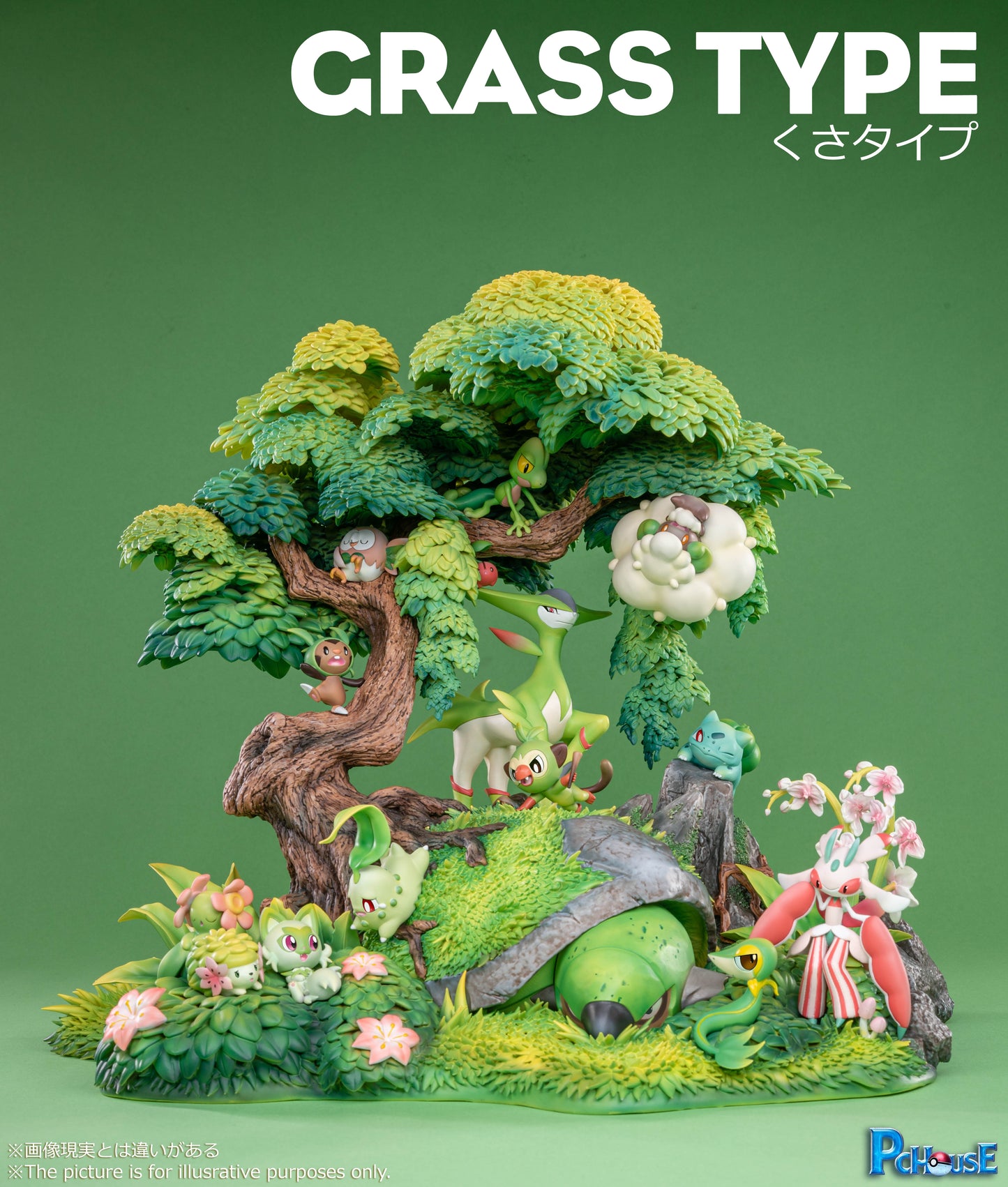 〖Sold Out〗Pokemon Type Series 03 Grass-type Model Statue Resin - PC House Studio