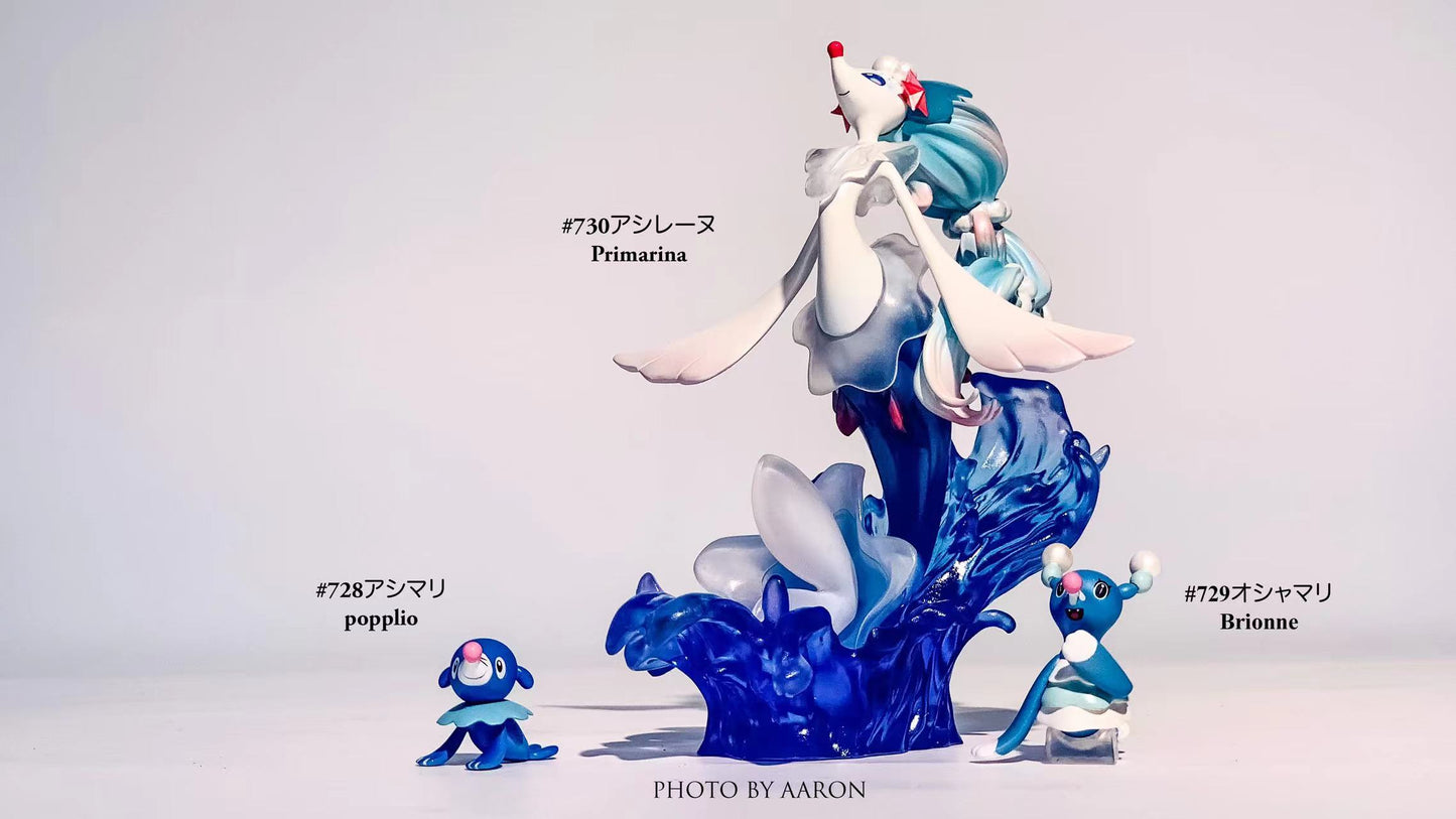 〖In Stock〗Pokemon Scale World Popplio Brionne Primarina #728 #729 #730 1:20 - T1 Studio