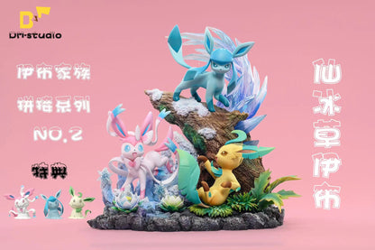 〖Sold Out〗Pokemon Eeveelution Family Leafeon Glaceon Sylveon Model Statue Resin - DM Studios