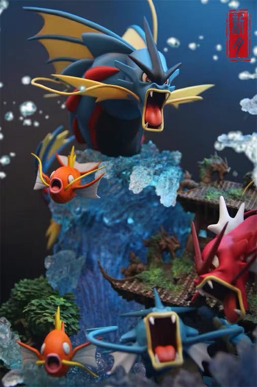 〖Sold Out〗Pokemon Gyarados Family Model Statue Resin  - CRESCENT Studio