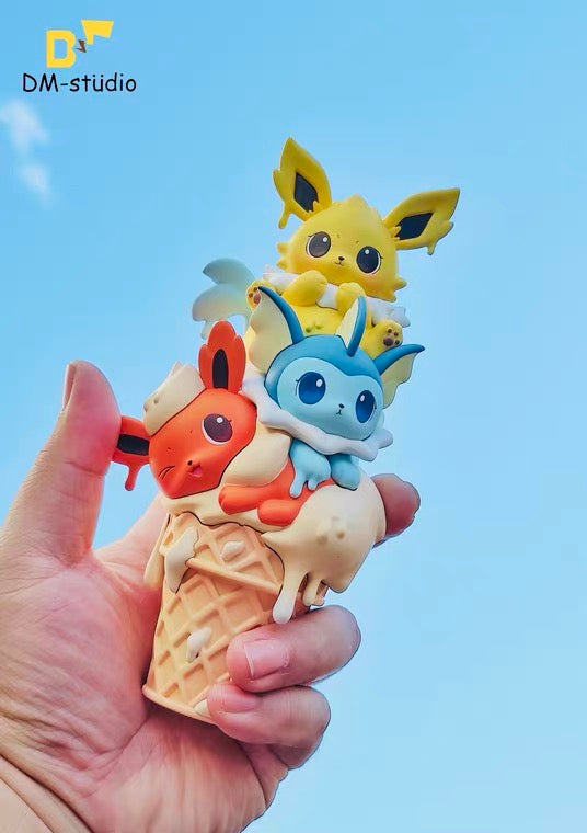 〖Sold Out〗Pokémon Peripheral Products Ice Cream Series Vaporeon Jolteon Flareon - DM Studio
