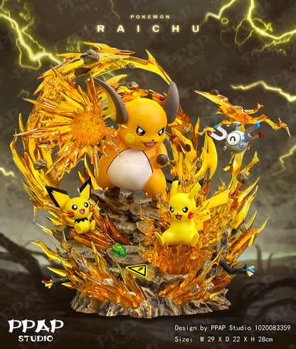 〖Sold Out〗Pokemon pikachu family Model Statue Resin - PPAP Studio