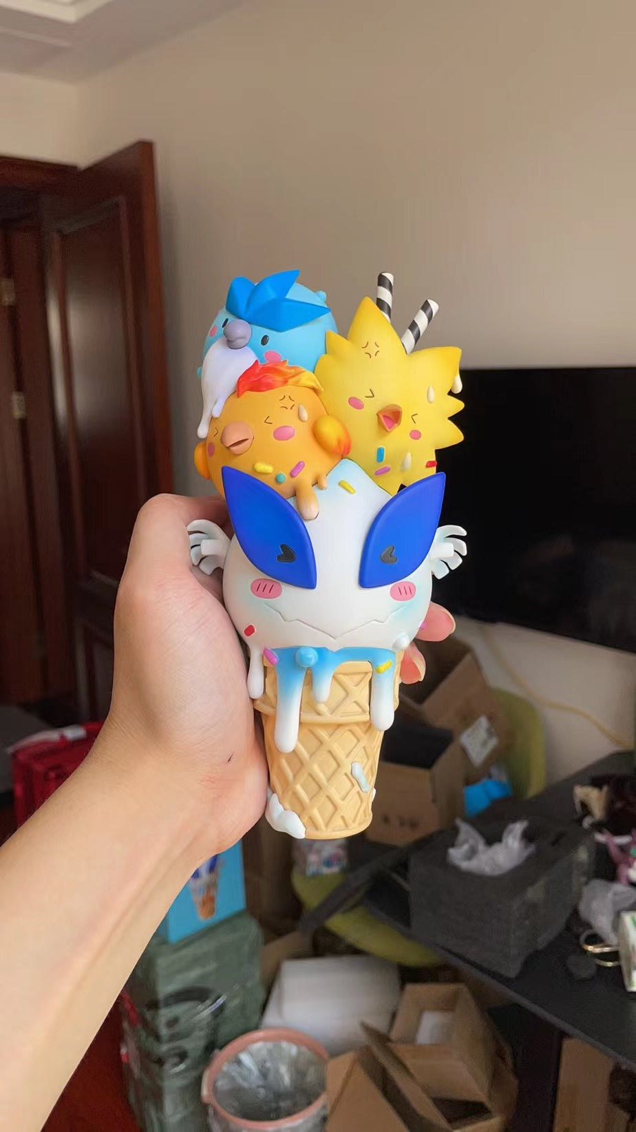 POKEMON Ice Cream Cone Lugia with the legendary birds 7 Inches tall 2024