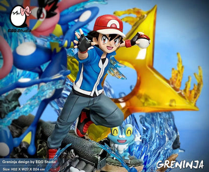 〖Sold Out〗Pokemon ASH & Greninja Family Model Statue Resin - EGG Studio