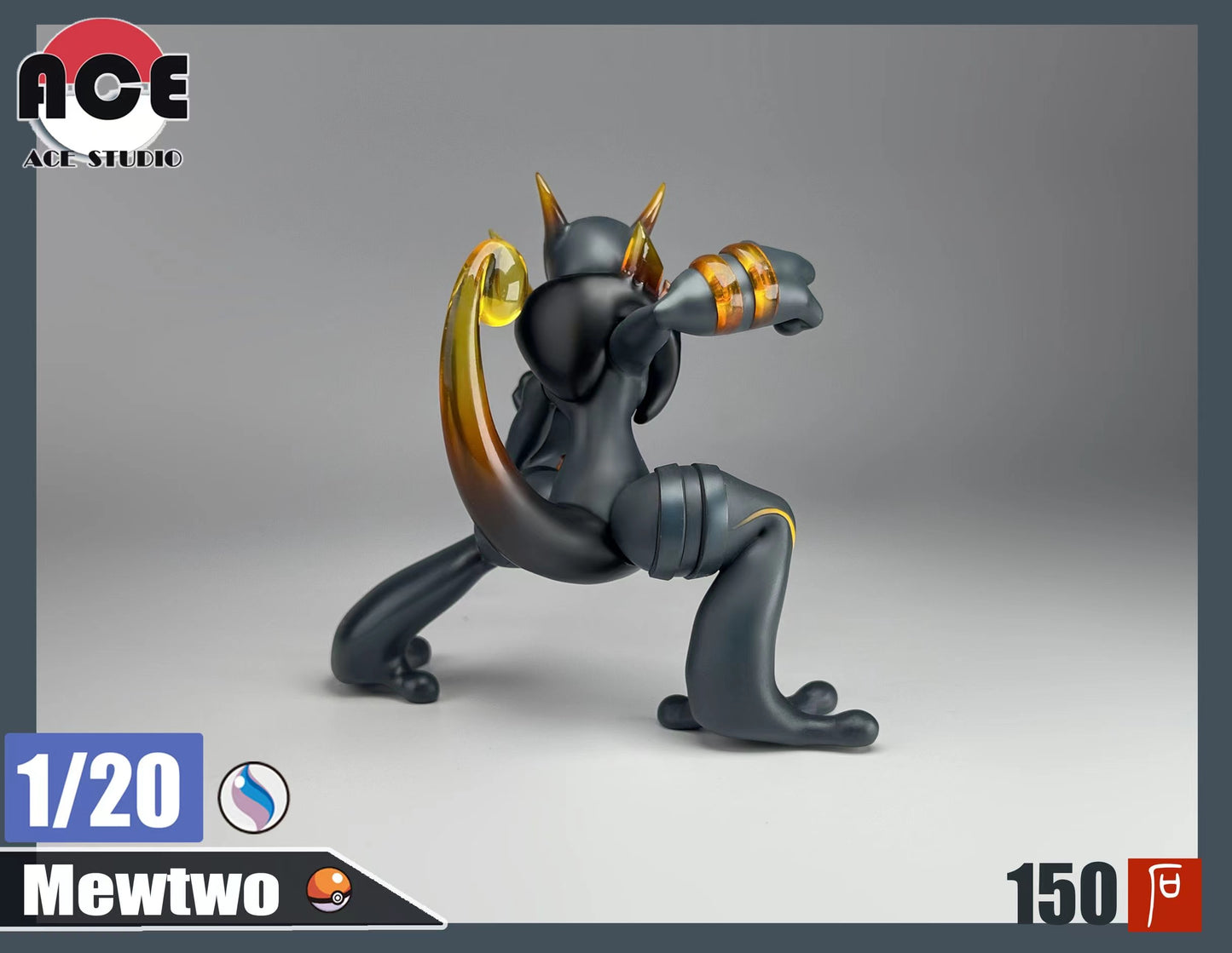 〖In Stock〗Pokemon Scale World Black Mewtwo X #150 1:20 - ACE Studio