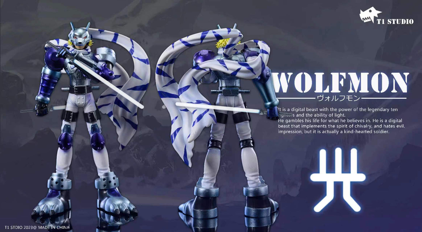 〖Sold Out〗Digimon Wolfmon & Warrior Spirit Wolfmon - T1 Studio
