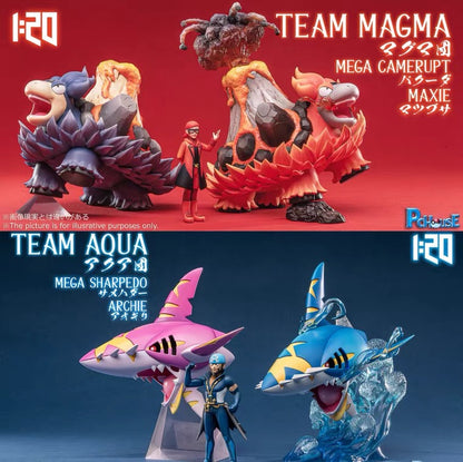 〖Sold Out〗Pokemon Scale World Team Magma Maxie & Team Aqua Archie 1:20 - PC House Studio