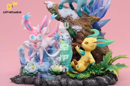 〖Sold Out〗Pokemon Eeveelution Family Leafeon Glaceon Sylveon Model Statue Resin - DM Studios