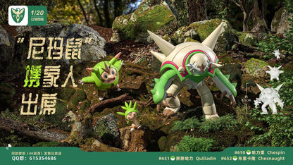〖Sold Out〗Pokemon Scale World Chespin Quilladin Chesnaught #650 #651 #652 1:20 - Yeyu Studio